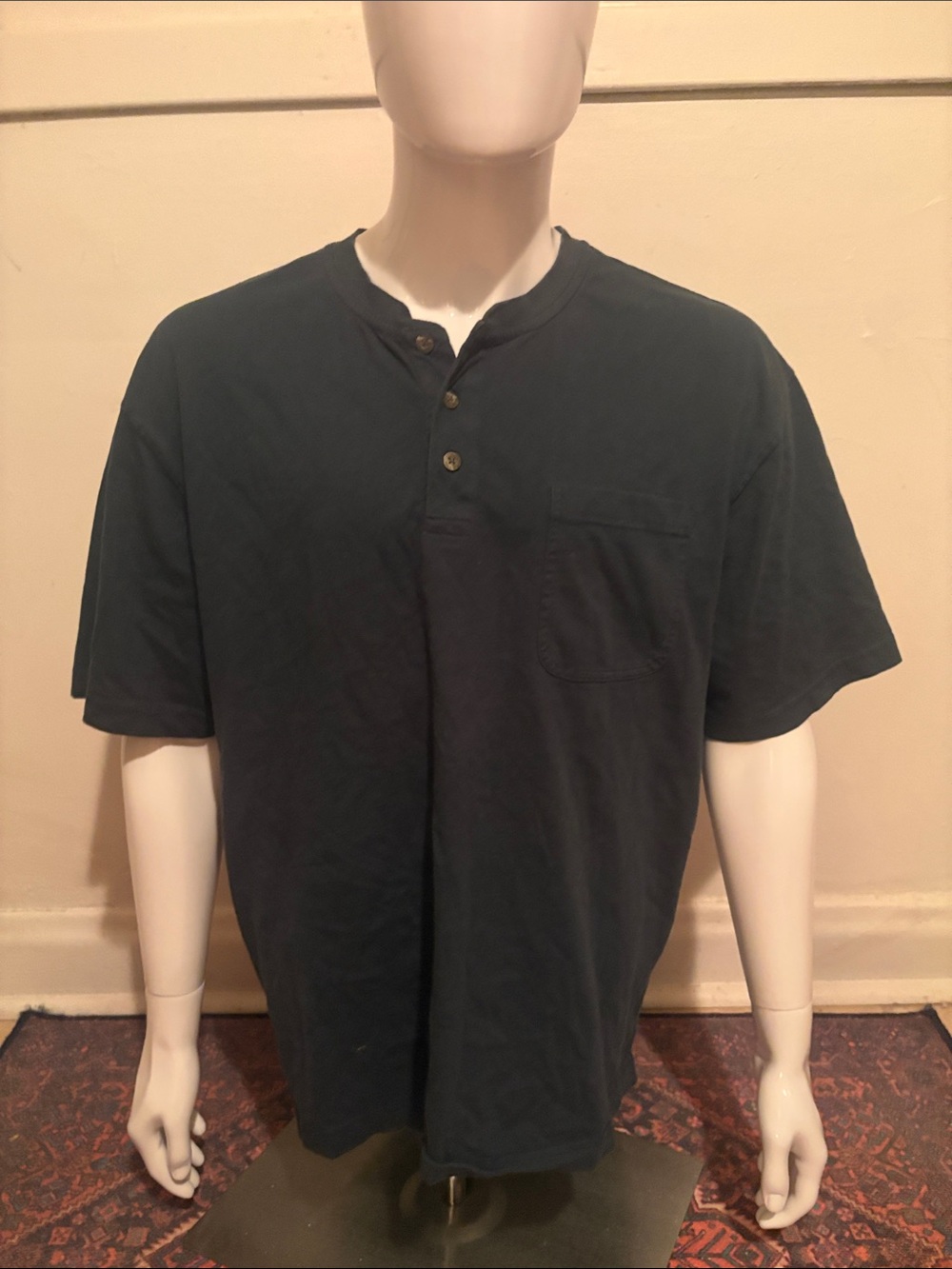 RedHead Dark Navy Short Sleeve Henley Tee